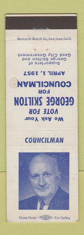 Matchbook Cover - George Skilton Councilman Election 1957 WEAR