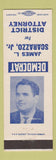 Matchbook Cover - James Scarazzo Jr District Attorney Election