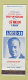 Matchbook Cover - John Niebler Representative Election Oconomowoc WI
