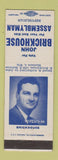 Matchbook Cover - John Brickhouse Assemblyman Election Madison WI