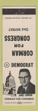 Matchbook Cover - James Corman for Congress Election CA California