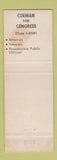 Matchbook Cover - James Corman for Congress Election CA California