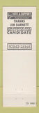 Matchbook Cover - Jim Barnett Grievance Committee Election