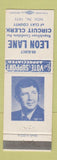 Matchbook Cover - Leon Lake Circuit Clerk Election Clay County 1972
