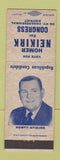 Matchbook Cover - Homer Neikirk Congress Election WEAR