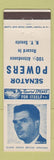 Matchbook Cover - Senator Powers Election New York NY