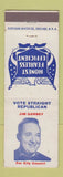 Matchbook Cover - Jim Gorbey City Council Election
