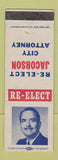 Matchbook Cover - Jacobson City Attorney Election
