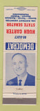 Matchbook Cover - Hugh Carter State Senator Election