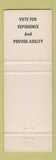 Matchbook Cover - James A Berry Clark County Prosecutor