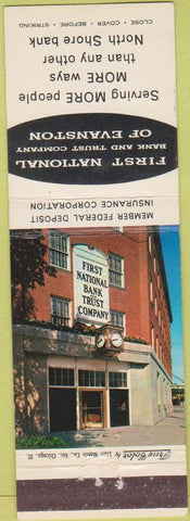 Matchbook Cover - First National Bank Evanston IL True Color
