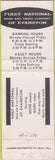 Matchbook Cover - First National Bank Evanston IL True Color