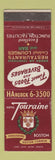 Matchbook Cover - Hotel Touraine Boston MA WEAR