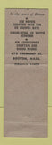 Matchbook Cover - Bradford Hotel Boston MA