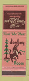Matchbook Cover - Coeur D'Alene Hotel Spokane WA Donkey Room WEAR