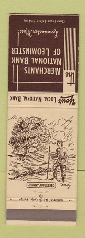 Matchbook Cover - Merchants National Bank Leominster MA Johnny Appleseed