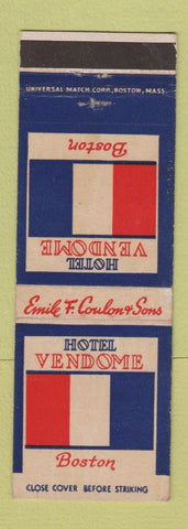 Matchbook Cover - Hotel Vendome Boston MA