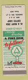 Matchbook Cover - Cities oil gas Al Mary Zika Hancock WI