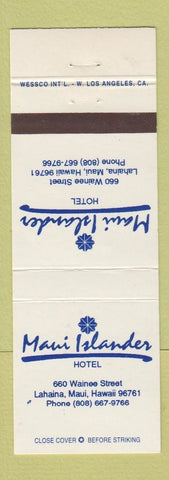 Matchbook Cover - Maui Islander Hotel Lahaina Maui Hawaii