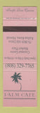 Matchbook Cover - Palm Cafe Kailua Kona Hawaii