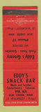 Matchbook Cover - Eddy's Snack Bar Elm Creek MB grocery WEAR