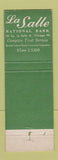 Matchbook Cover - LaSalle National Bank Chicago IL