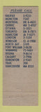 Matchbook Cover - Westinghouse Electric Canada
