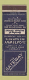 Matchbook Cover - Gateway Restaurants Boston MA New York City