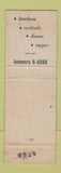 Matchbook Cover - Darbury Room Boston MA
