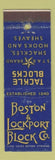 Matchbook Cover - Boston & Lockport Block MA