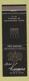 Matchbook Cover - Hotel Kenmore Boston MA