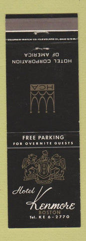 Matchbook Cover - Hotel Kenmore Boston MA