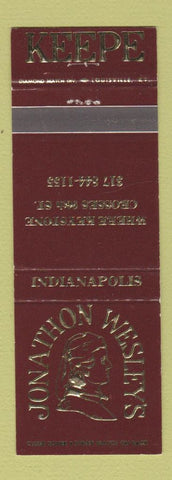 Matchbook Cover - Jonathon Wesley's Indianpolis IN