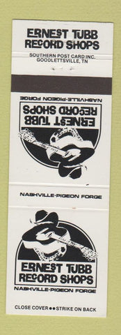 Matchbook Cover - Ernest Tubb Record Shops Nashville Pigeon Forge TN music