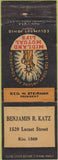 Matchbook Cover - Midland Mutual Life Insurance Benjamin Katz