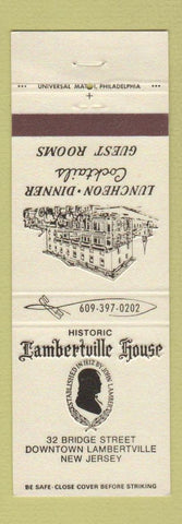 Matchbook Cover - Lambertville House NJ restaurant