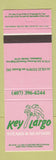 Matchbook Cover - Key Largo Restaurant Kissimmee FL
