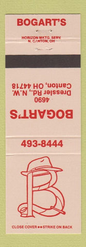 Matchbook Cover - Bogart's Canton OH