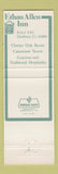 Matchbook Cover - Ethan Allen Inn Danbury CT