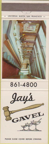 Matchbook Cover - Jay's Gavel San Francisco CA