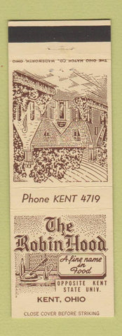 Matchbook Cover - The Robin Hood Restaurant Kent OH