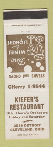 Matchbook Cover - Kiefer's Restaurant Cleveland OH