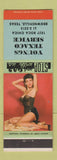 Matchbook Cover - Youngs Texaco oil gas Brownsville TX pinup