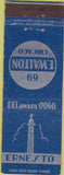 Matchbook Cover - Ernesto Chicago IL  LL25