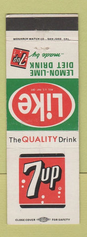 Matchbook Cover - 7up Soda Like Diet Drink