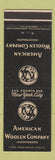 Matchbook Cover - American Woolen Company New York City