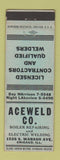 Matchbook Cover - Aceweld Welding Chicago IL