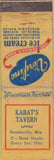 Matchbook Cover - Kabat's Tavern Reedsville WI Verifine Ice Cream WORN