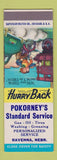 Matchbook Cover - Pokorney's Standard oil gas Ravenna NE SAMPLE