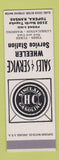 Matchbook Cover - Sinclair oil gas Wheeler Topeka KS SAMPLE